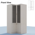Grande armoire en verre dépoli — Rangement polyvalent