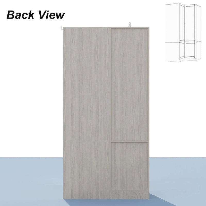Grande armoire en verre dépoli — Rangement polyvalent