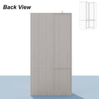 Grande armoire en verre dépoli — Rangement polyvalent