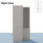 Grande armoire en verre dépoli — Rangement polyvalent
