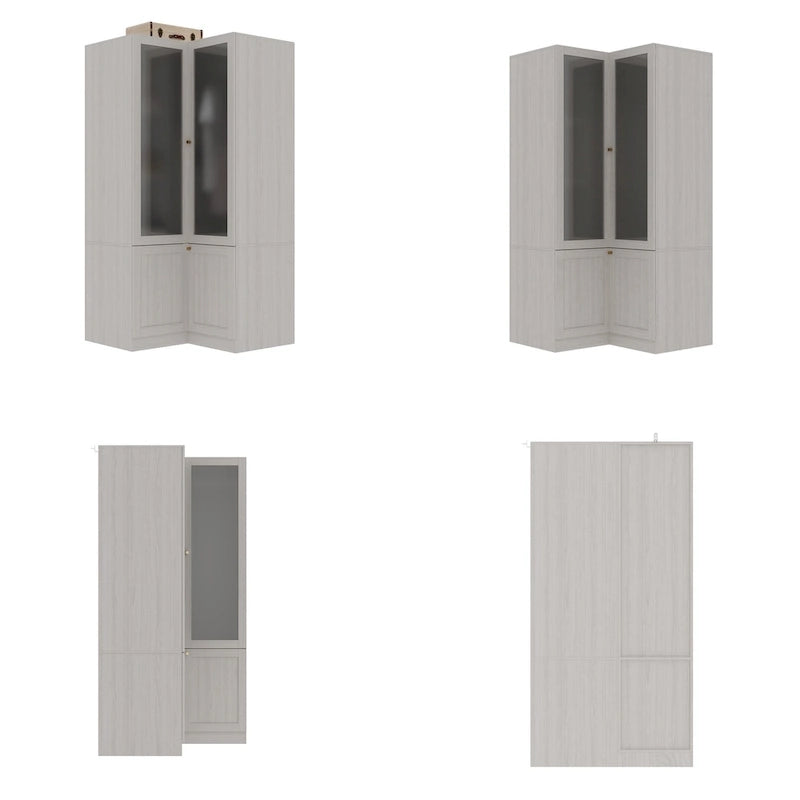Grande armoire en verre dépoli — Rangement polyvalent