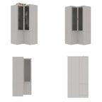 Grande armoire en verre dépoli — Rangement polyvalent
