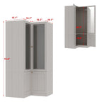 Grande armoire en verre dépoli — Rangement polyvalent