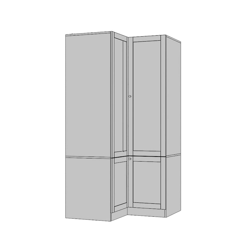 Grande armoire en verre dépoli — Rangement polyvalent