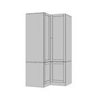 Grande armoire en verre dépoli — Rangement polyvalent