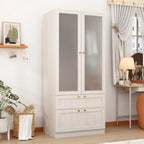 Grande armoire en verre dépoli — Rangement polyvalent
