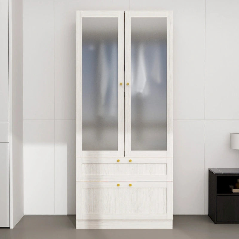 Grande armoire en verre dépoli — Rangement polyvalent