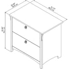 Classeur latéral blanc antique – Rangement pour bureau à domicile