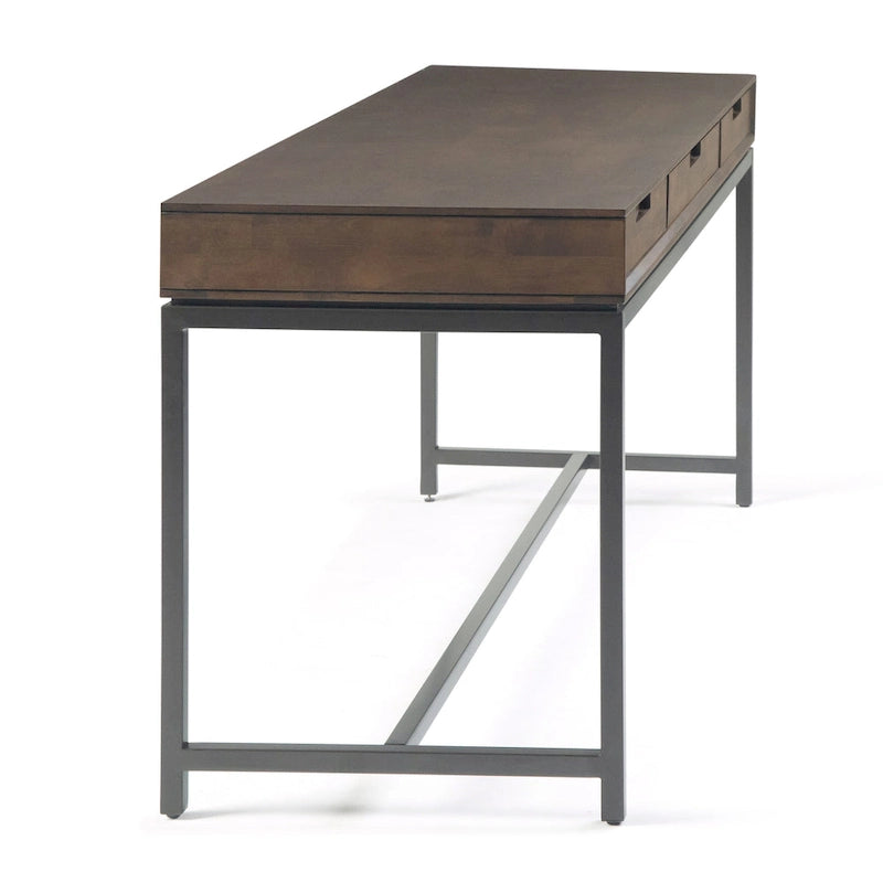 Bureau large industriel en bois massif 72" — Poste de travail pour bureau à domicile