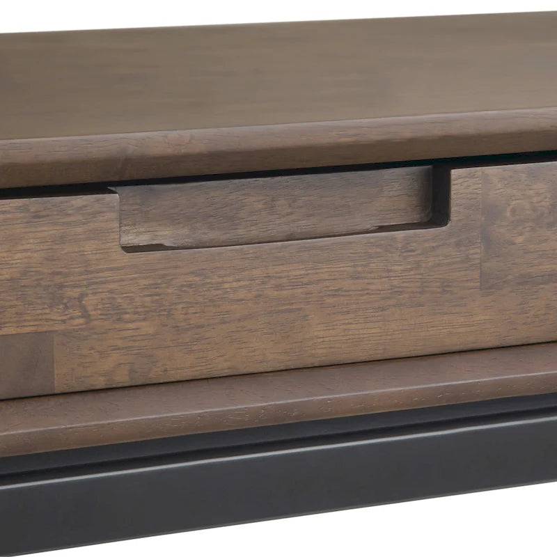 Bureau large industriel en bois massif 72" — Poste de travail pour bureau à domicile