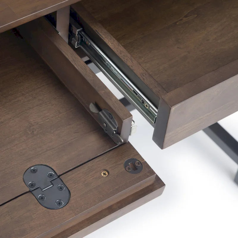 Bureau large industriel en bois massif 72" — Poste de travail pour bureau à domicile