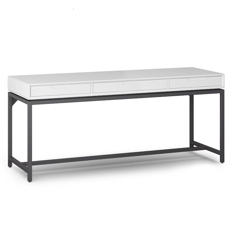 Bureau large industriel en bois massif 72" — Poste de travail pour bureau à domicile
