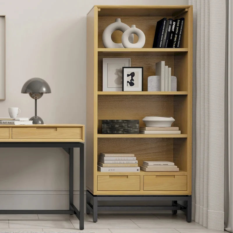 Bureau large industriel en bois massif 72" — Poste de travail pour bureau à domicile
