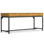 Bureau large industriel en bois massif 72" — Poste de travail pour bureau à domicile