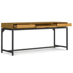 Bureau large industriel en bois massif 72" — Poste de travail pour bureau à domicile