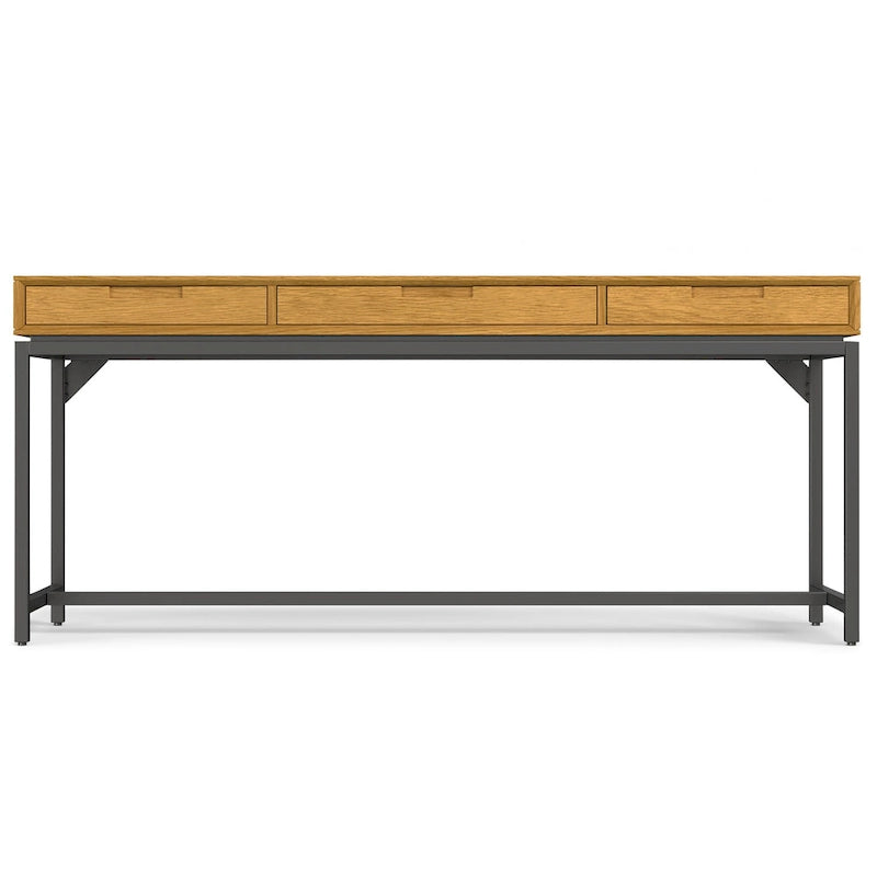 Bureau large industriel en bois massif 72" — Poste de travail pour bureau à domicile