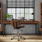 Bureau large industriel en bois massif 72" — Poste de travail pour bureau à domicile