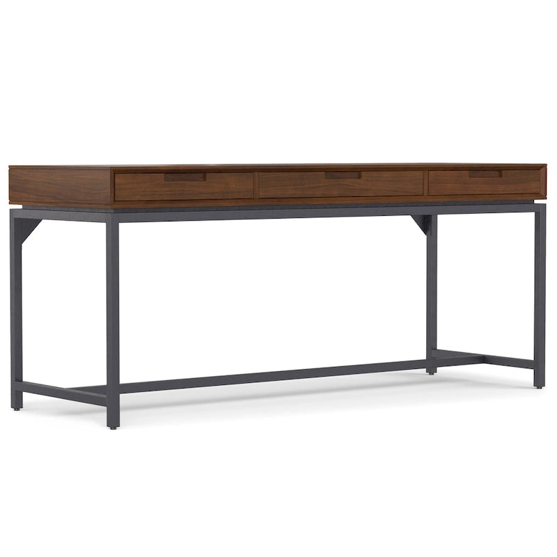 Bureau large industriel en bois massif 72" — Poste de travail pour bureau à domicile