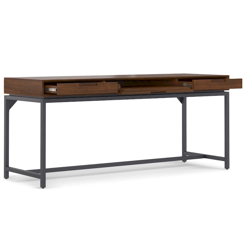 Bureau large industriel en bois massif 72" — Poste de travail pour bureau à domicile
