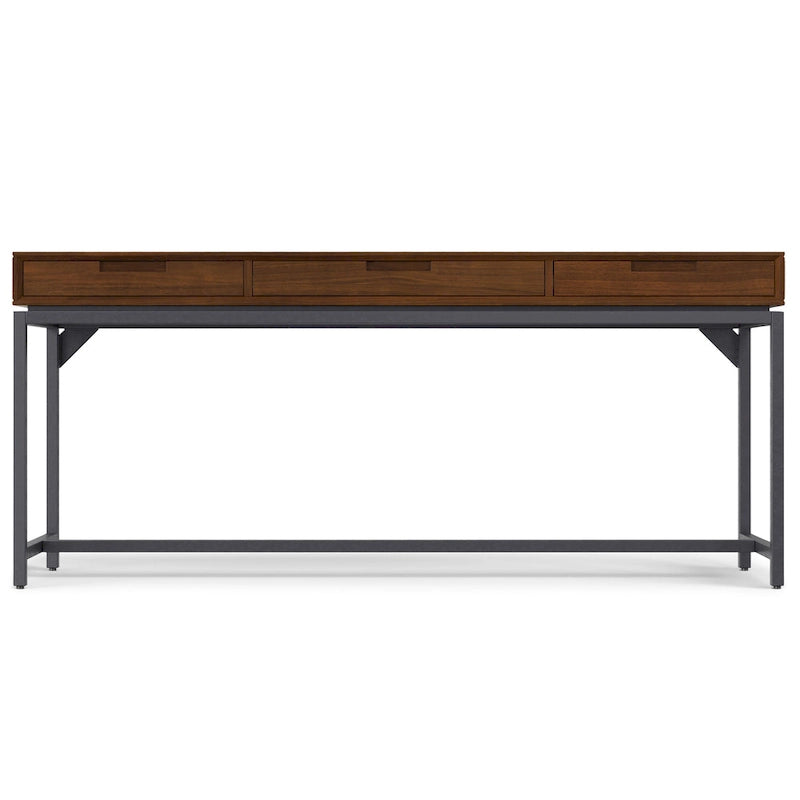 Bureau large industriel en bois massif 72" — Poste de travail pour bureau à domicile