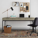 Bureau large industriel en bois massif 72" — Poste de travail pour bureau à domicile
