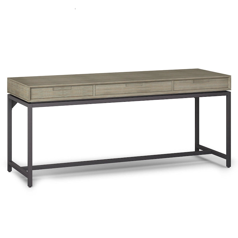 Bureau large industriel en bois massif 72" — Poste de travail pour bureau à domicile