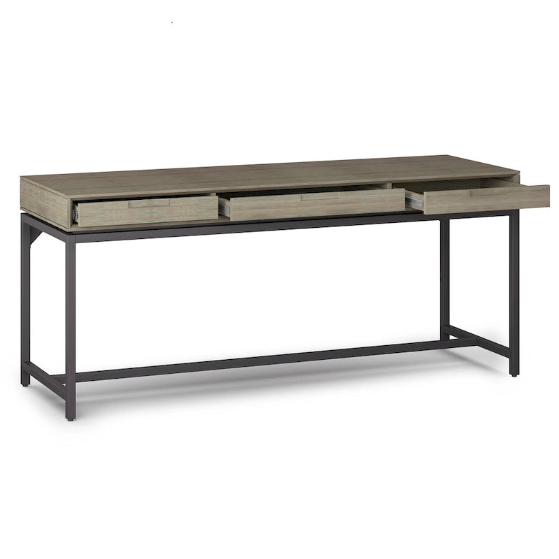 Bureau large industriel en bois massif 72" — Poste de travail pour bureau à domicile