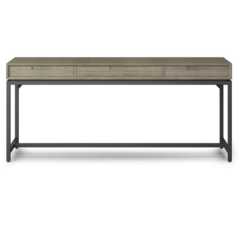 Bureau large industriel en bois massif 72" — Poste de travail pour bureau à domicile