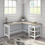 Mayfield 60W L Shaped Computer Desk with Storage by Bush Furniture