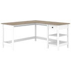 Bureau d'angle 60" avec rangements - Poste de travail pour bureau à domicile