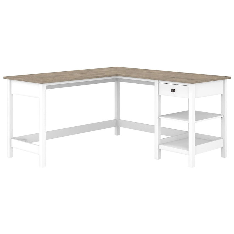 Bureau d'angle 60" avec rangements - Poste de travail pour bureau à domicile