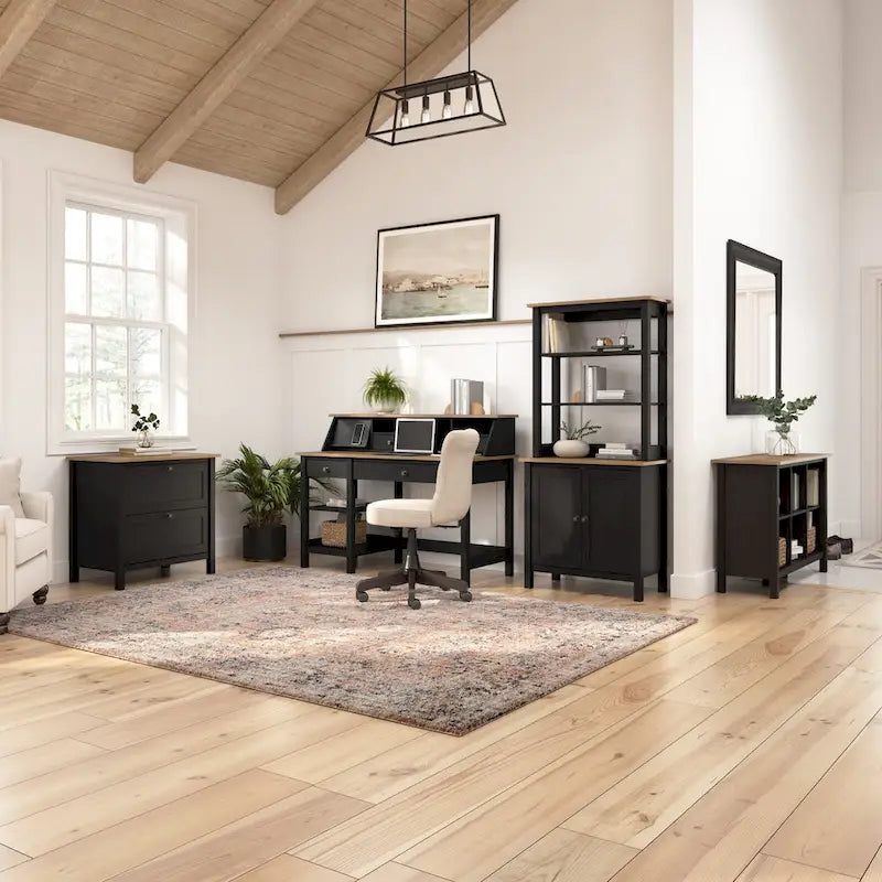 Bureau d'angle 60" avec rangements - Poste de travail pour bureau à domicile