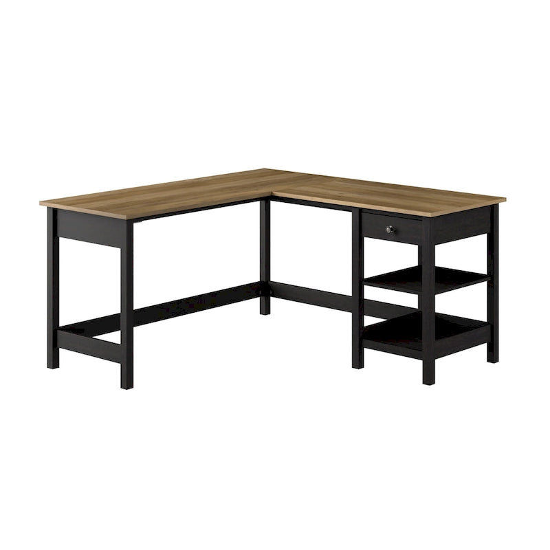 Bureau d'angle 60" avec rangements - Poste de travail pour bureau à domicile