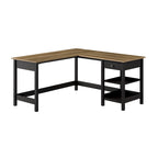 Bureau d'angle 60" avec rangements - Poste de travail pour bureau à domicile