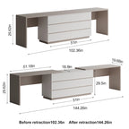Bureau-commode de télétravail moderne extensible 366 cm — Poste de travail extra-large