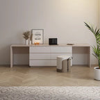 Bureau-commode de télétravail moderne extensible 366 cm — Poste de travail extra-large