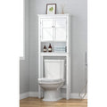 Meuble de rangement de salle de bain sur toilettes avec étagères réglables