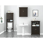 Meuble de rangement de salle de bain sur toilettes avec étagères réglables