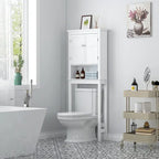 Meuble de rangement de salle de bain sur toilettes avec étagères réglables