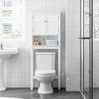 Meuble de rangement de salle de bain sur toilettes avec étagères réglables
