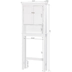 Meuble de rangement de salle de bain sur toilettes avec étagères réglables