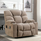 Fauteuil inclinable releveur électrique avec massage, chaleur et 2 porte-gobelets — Idéal pour les seniors