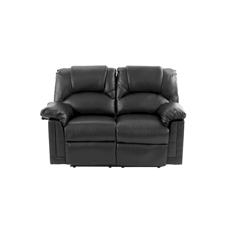 Causeuse inclinable en cuir reconstitué — Noir, Canapé double relaxation