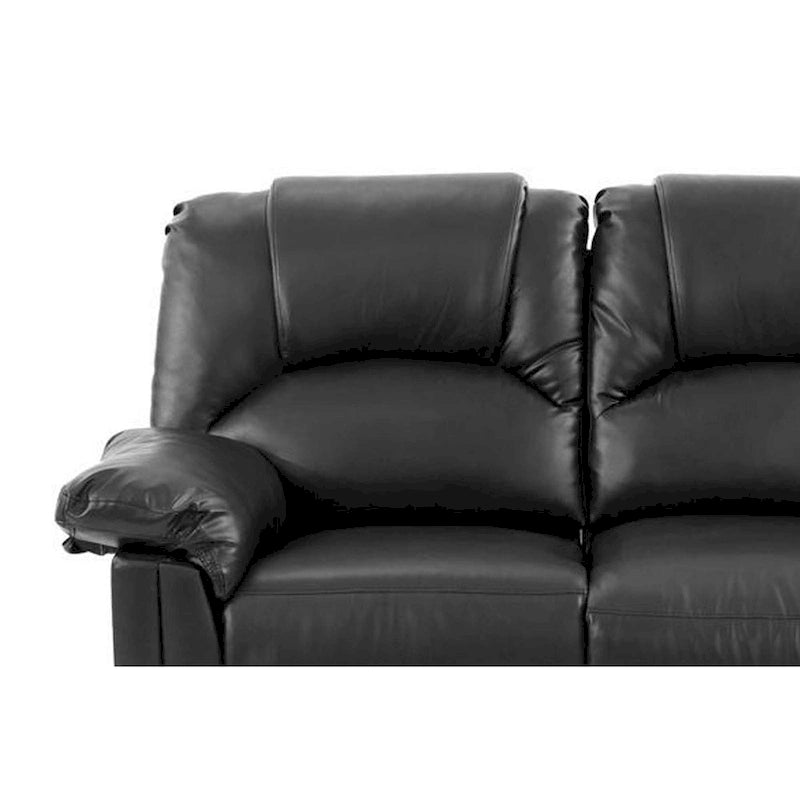 Causeuse inclinable en cuir reconstitué — Noir, Canapé double relaxation