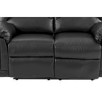 Causeuse inclinable en cuir reconstitué — Noir, Canapé double relaxation
