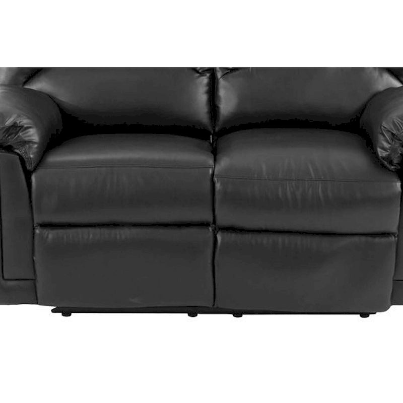 Causeuse inclinable en cuir reconstitué — Noir, Canapé double relaxation