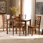 Table de salle à manger moderne transitionnelle avec 4 chaises — Salle à manger complète