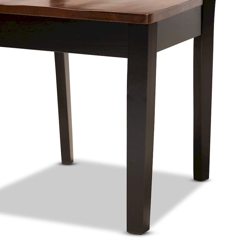 Table de salle à manger moderne transitionnelle avec 4 chaises — Salle à manger complète