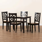 Table de salle à manger moderne transitionnelle avec 4 chaises — Salle à manger complète
