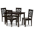 Table de salle à manger moderne transitionnelle avec 4 chaises — Salle à manger complète